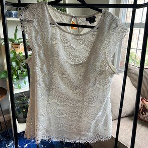 White Sleeveless Blouse